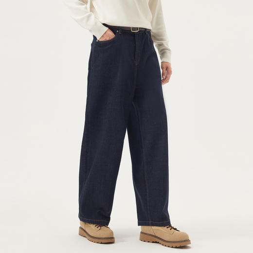 gxg.jeans男装  明线设计简约休闲宽松牛仔长裤男士 25年秋热卖 商品图1