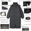 D122611精典简约基础款印花长款连帽羽绒服男女同款 商品缩略图8
