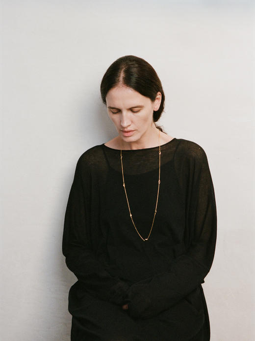 ABOAB｜Eye Loop Necklace  (black)  [ 项链 金+黑珐琅  ]【WITHIN THE HORIZON】 商品图0