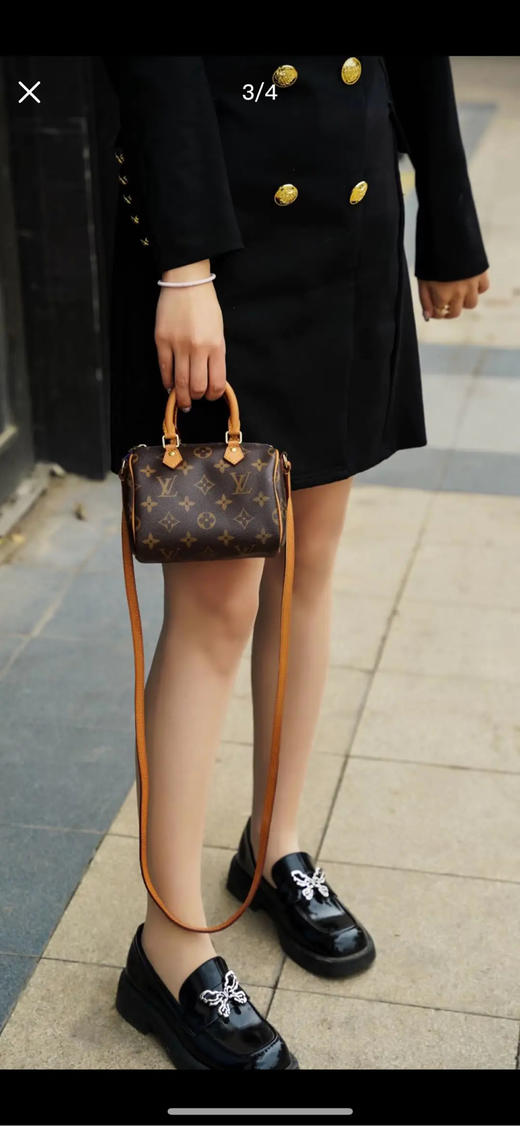 LV speedy nano 老花 斜挎包 商品图3