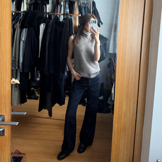 ROMI STUDIO“老钱腔调”羊毛混纺高领花纱彩点毛织背心 RWDSST1855 商品图2