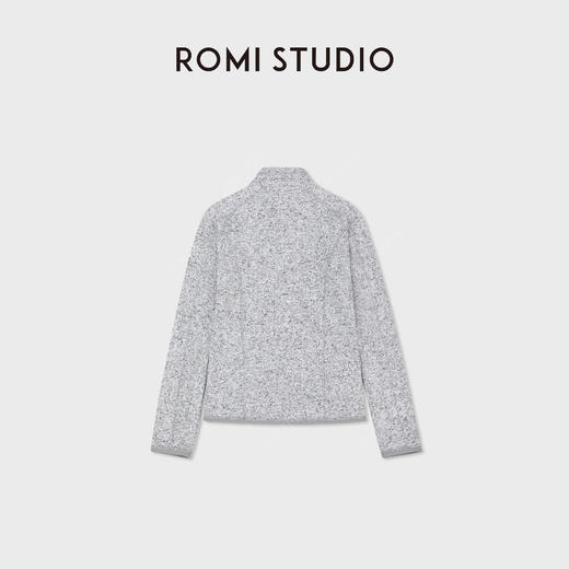 ROMI STUDIO“磨绒针织”亲肤弹力修身YKK立领细绒外套RWCAWD6338 商品图3