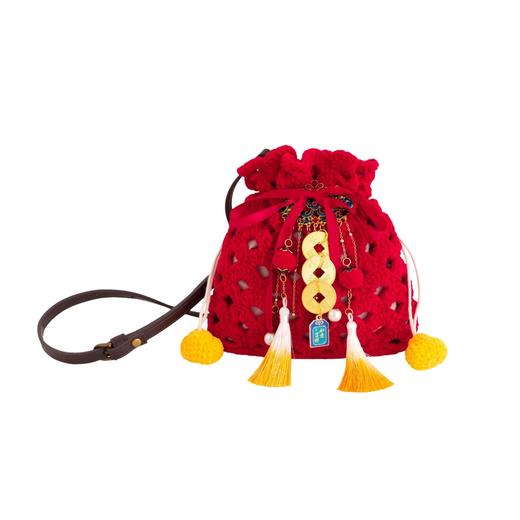 苏苏姐家纳福小挎包手工diy编织钩针毛线团云小朵包包自制材料包 商品图4