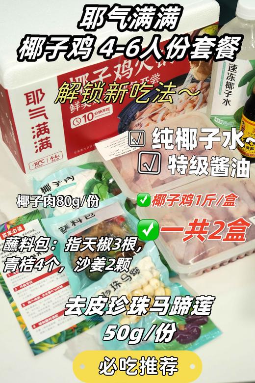 耶气满满 4-6人份椰子鸡2.4kg 商品图0