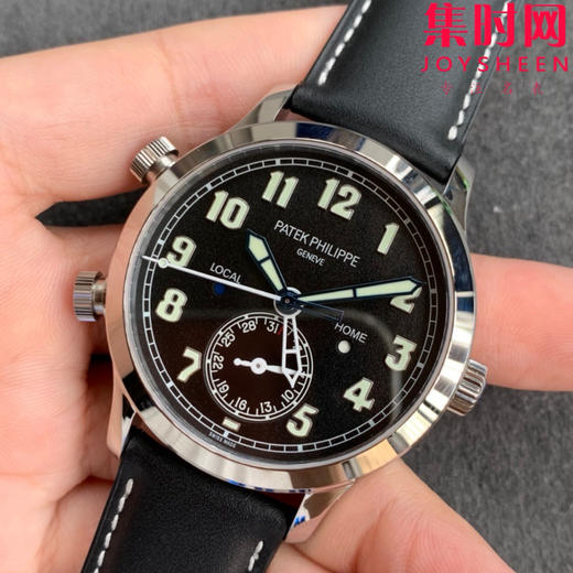 V2升级版 GR百达翡丽复杂功能时计5524系列 两地时区Calatrava飞行家旅行时间男士腕表 表径42mm 商品图2