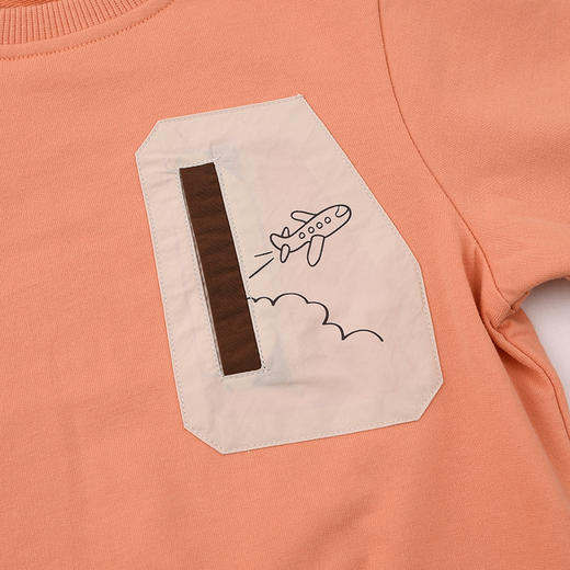 棉果果春季新品男童纯棉小线圈假两件圆领套头卫衣M112180226154 商品图3