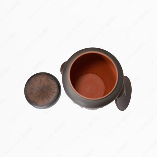 纯手工拉坯五色泥紫陶荷花大坛（线雕）骨灰坛骨灰罐骨灰盒寿盒 商品图2