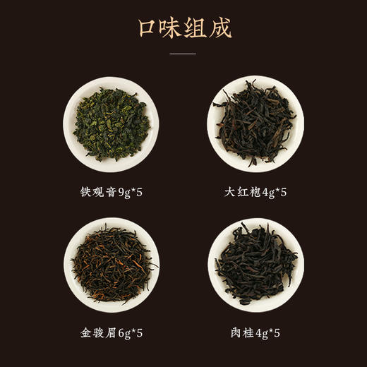 【东方茶韵】去寻特级大红袍乌龙茶肉桂金骏眉组合小罐装茶叶礼盒 商品图6