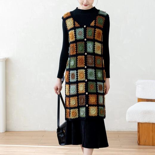 苏苏姐家野冬拼花马甲手工diy编织上衣钩针毛线团材料包 商品图2