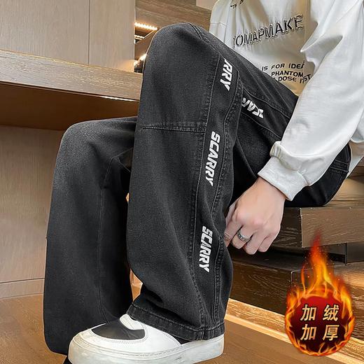 D122620加绒加厚纯色百搭运动束脚卫裤休闲裤男女同款 商品图2