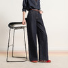【100棉】三彩独醒2026春季新款显瘦收腰牛仔裤宽松阔腿裤长裤F 商品缩略图1