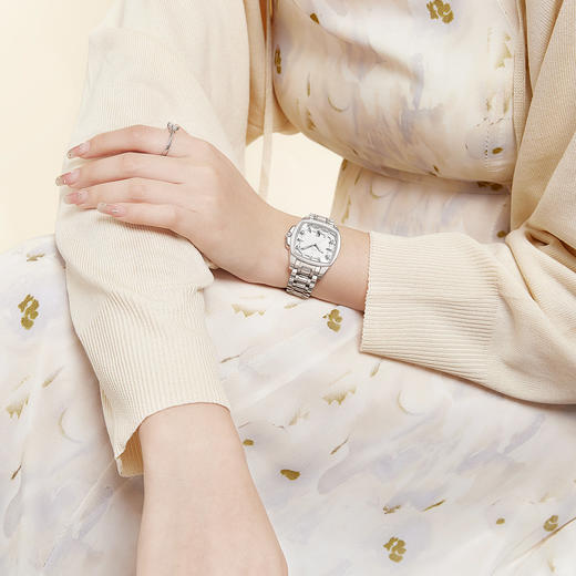 E76401620021145 依波路ERNEST BOREL 【爆款推荐】瑞士小方表6颗真钻施华洛世奇传奇系列石英手表女 商品图2