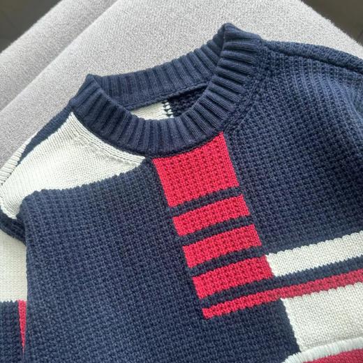 D122608儿童童装毛衫2025年冬季新款男童中大童休闲套头圆领毛衣 商品图13