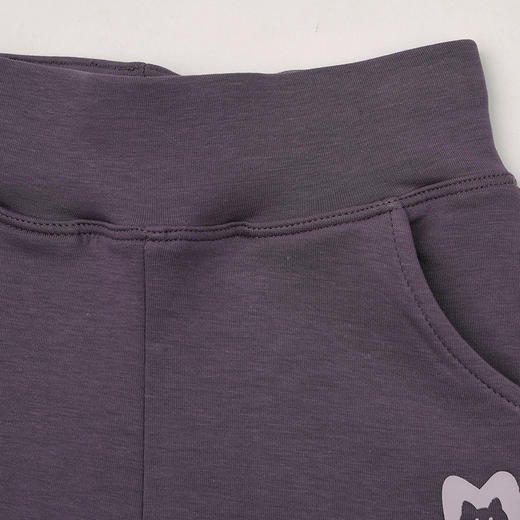 棉果果春季新品女童空气棉紫色针织长裤M122200426126 商品图2