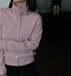 预售 年度重磅  lp同源意大利fn纱线  意大利顶奢羊绒！ 立领两穿羊绒针织开衫