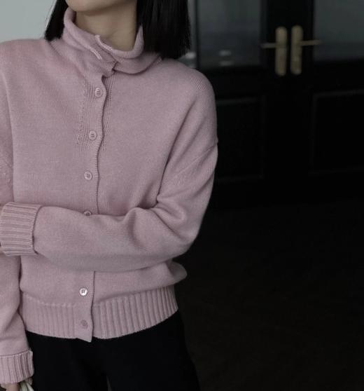 预售 年度重磅  lp同源意大利fn纱线  意大利顶奢羊绒！ 立领两穿羊绒针织开衫 商品图0