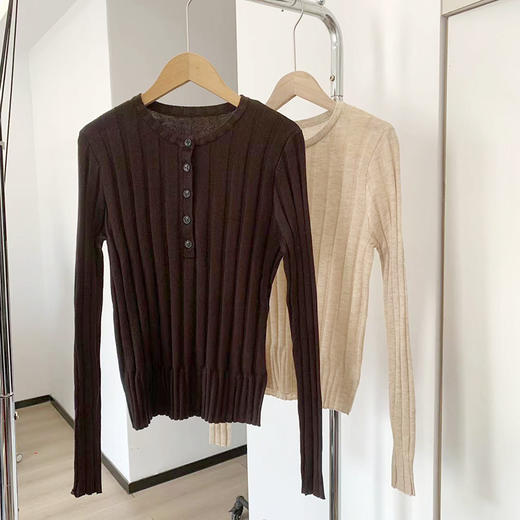 代工厂跟单出！小禾100绵羊毛坑条针织衫！ 商品图12