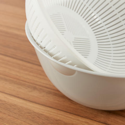 洗菜盆家用厨房双层塑料镂空沥水篮2件套 商品图5