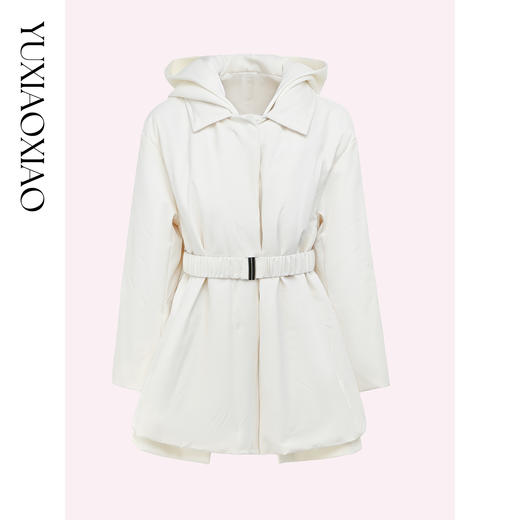 【大货小码捡漏，不退不换】  【冰雪童话】日常通勤保暖假两件连帽高级拼接短款收腰羽绒服 商品图0