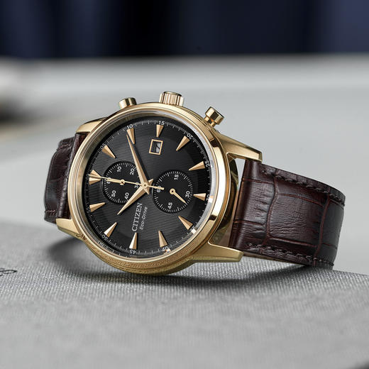 SH-CA7008-11E 西铁城Citizen 西铁城光动能正品商务正装计时日历皮带男士手表男表CA7008 商品图3