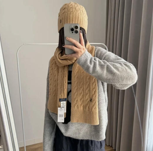 25新款拉夫*伦男女款小标针织冷帽毛线帽122504 商品图5