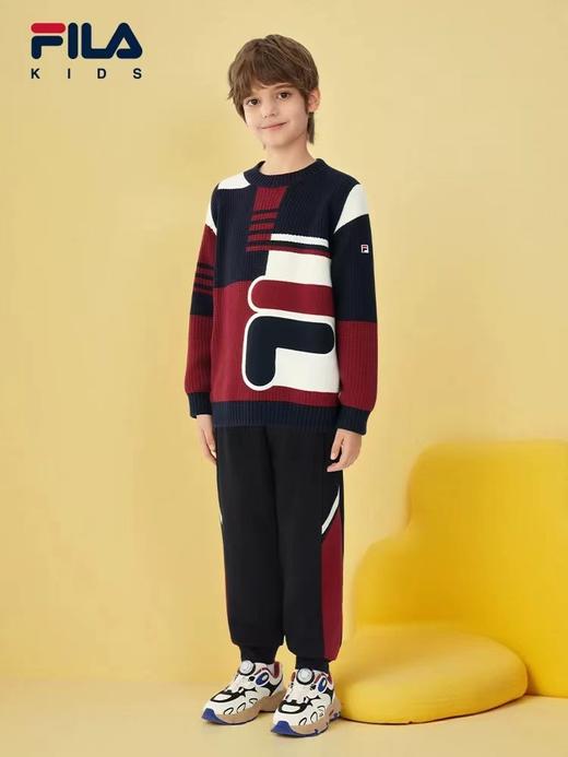 D122608儿童童装毛衫2025年冬季新款男童中大童休闲套头圆领毛衣 商品图4