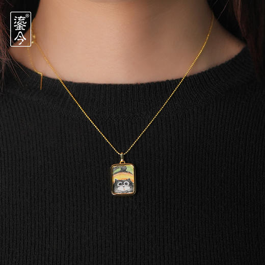 万物有灵·好奇喵系列画珐琅珠宝 商品图1