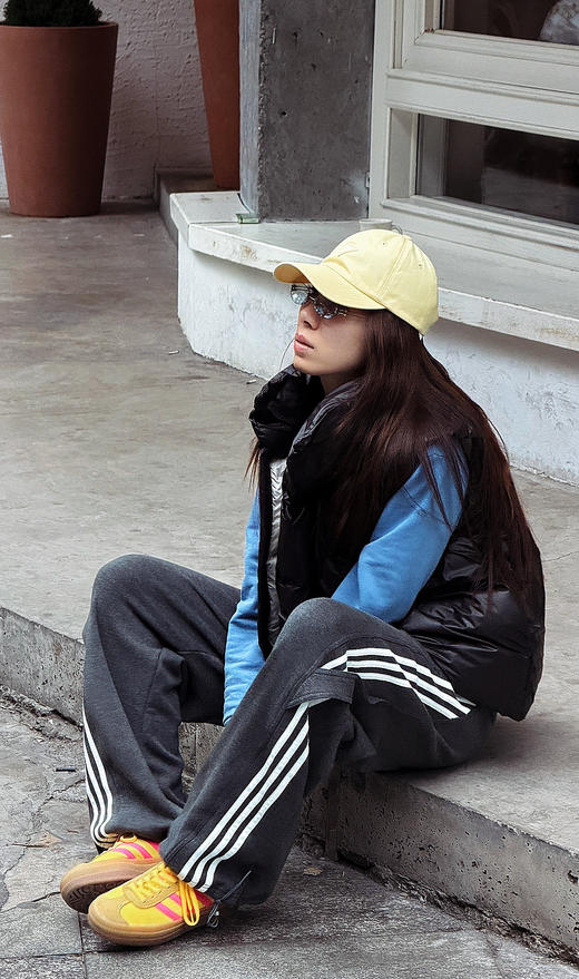 【加绒】美式复古伞兵裤 阔腿+束脚两穿 侧边条纹撞色 三条杠宽松直筒运动休闲裤 商品图2