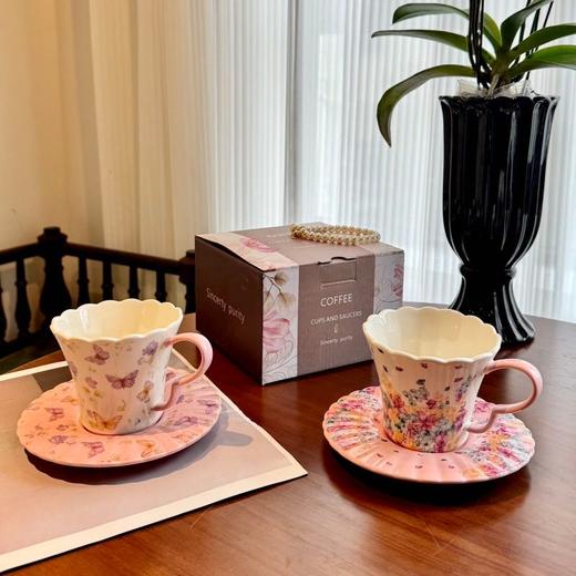 🥰新年送礼来点新花样，超美的咖啡杯碟套装走起😎茶具杯碟|生活中的精致感❤️【YOOHOPE繁花系列咖啡杯碟】复古文艺气息扑面而来🎋 商品图4