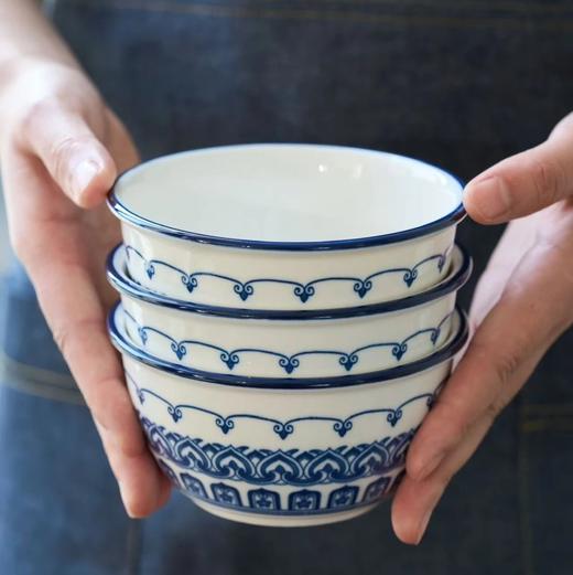 29.9元到手6个！整套餐具可选！新中式青花碗盘，繁花蓝调，精美新中式青花图案，1300°高温烧制，瓷质安全细腻，釉下彩工艺，可进微波炉！盘子、饭碗、汤碗... 商品图8