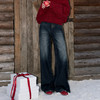 三彩独醒2026春新款显瘦高腰牛仔裤复古水洗宽松休闲阔腿裤长裤F 商品缩略图2