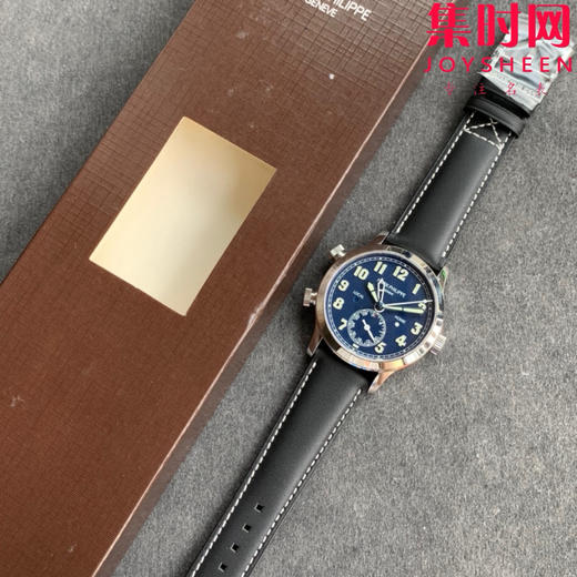 V2升级版 GR百达翡丽复杂功能时计5524系列 两地时区Calatrava飞行家旅行时间男士腕表 表径42mm 商品图8