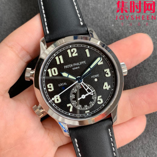 V2升级版 GR百达翡丽复杂功能时计5524系列 两地时区Calatrava飞行家旅行时间男士腕表 表径42mm 商品图1