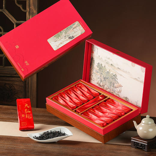 【山川红韵礼盒】皇叙福建武夷山特级花香大红袍武夷原产正宗品质礼盒装高端送礼净含量187g 商品图3