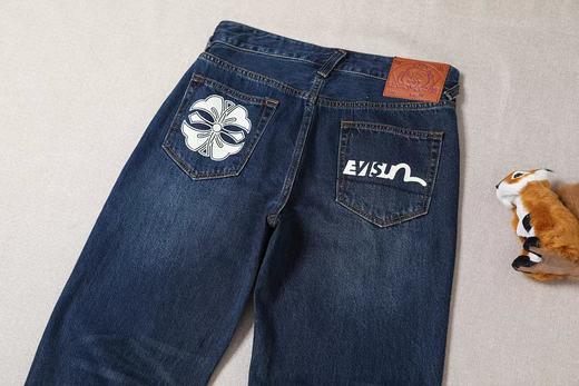 D122635秋新品男士海鸥印花修身直筒牛仔裤 商品图13