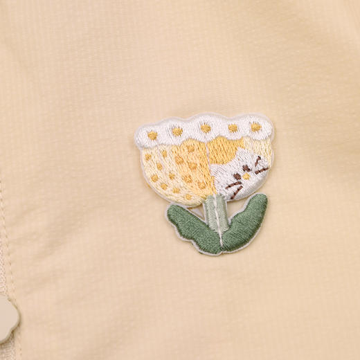 棉果果春季新品女童涤丝纺纯棉内里甜美可爱花边连帽风衣M122100326106 商品图8