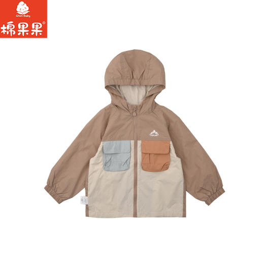 棉果果春季新品男童涤丝纺纯棉内里拼色洋气连帽风衣M112100326146 商品图2