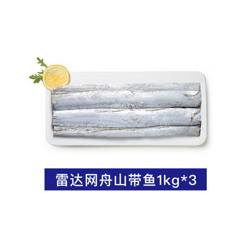 【自营】鲜到鲜得带鱼 雷达网舟山带鱼1kg*3 (去头去尾)  舟山带鱼礼盒6斤 商品图1