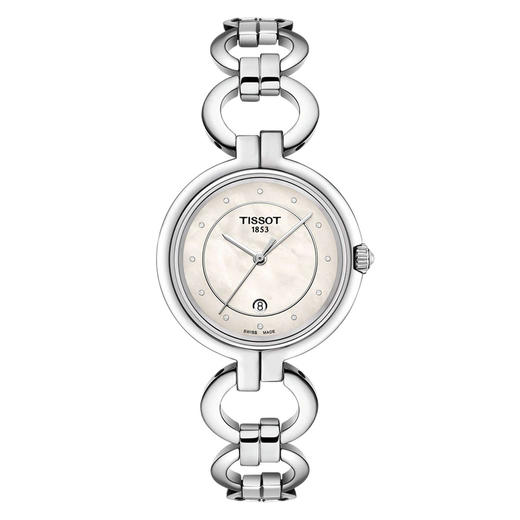 HAT0942101111600 天梭TISSOT 瑞士天梭弗拉明戈系列石英女表钻石时标母贝盘 商品图0