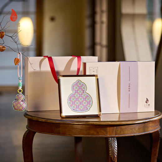 上久楷新中式国风文创礼盒送礼 摆件 宋锦挂件 福蒂绵延 商品图2