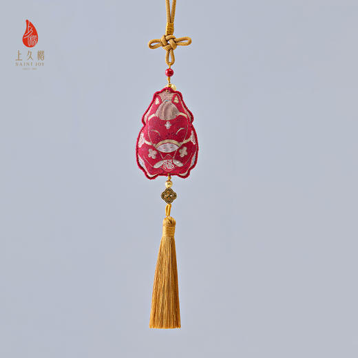 上久楷新中式国风文创礼盒送礼 宋锦挂件 丝羊绒长巾  宝驹纳福 商品图8