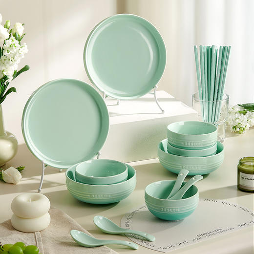 DESLON德世朗【暖阳系列陶瓷餐具二十件套】🥣把法式浪漫端上桌｜这抹「渐变色」🌈让三餐变成治愈时刻🍚 商品图3