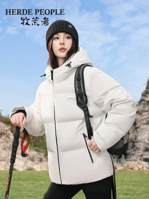 【品质羽绒安全放心❗️防寒保暖柔软舒适】冬季户外保暖面包服反季90白鸭绒防风防泼水男女同款纯色羽绒服。jb 商品图2