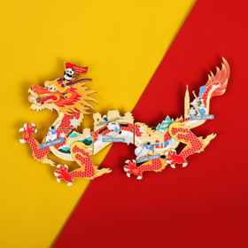 冰雪荣耀·龙腾中国拼图徽章