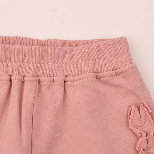棉果果春季新品女童小线圈粉色花边甜美针织长裤M122200226119 商品图4