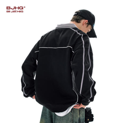 BJHG不计后果polo领美式卫衣男款运动春季新款撞色重磅针织上衣女 商品图2