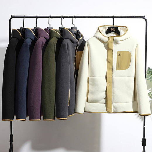 NICESELF 连帽立领防风保暖搭简约风抓绒衣（3-5天发货） 商品图7