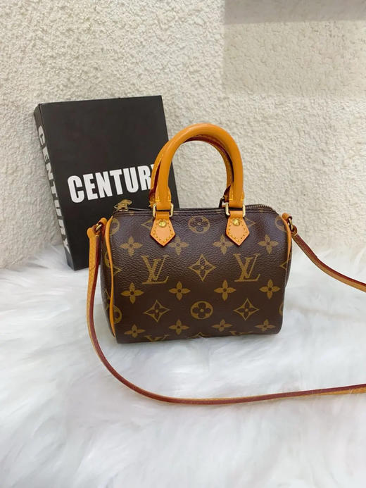 LV speedy nano 老花 斜挎包 商品图0