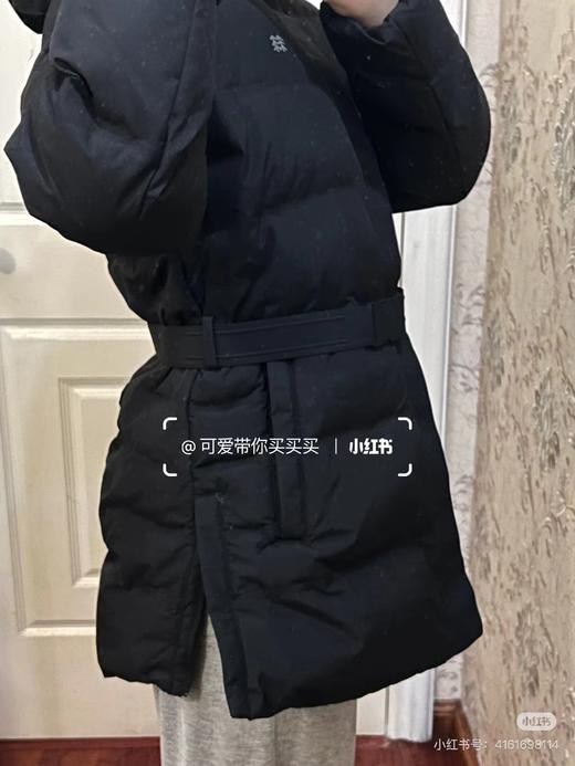 D122605极寒防护小蛮腰科技压胶连帽中长款女式羽绒服 商品图7