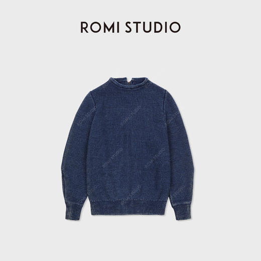 ROMI STUDIO“复古毛衫”后领彩绳挺括骨感高捻棉毛衣RWCAS67032 商品图2